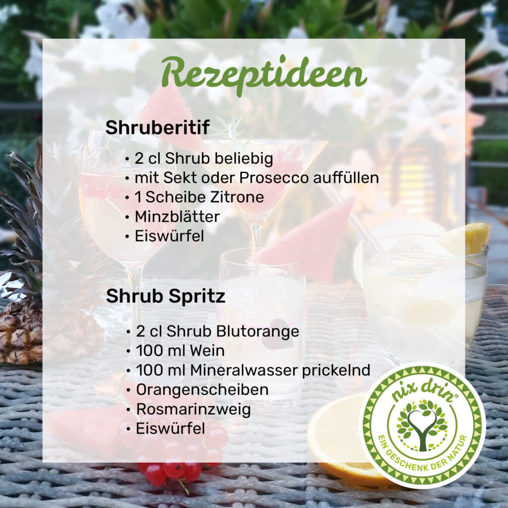 Shrup Rezeptideen - Shruberitif, Shrub Spritz