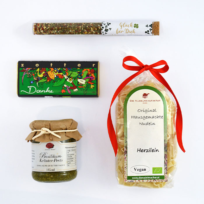 Herzliches Danke - Geschenkkarton (Firmengeschenke, Geschenke für Mitarbeiter, Geschenke für Geschäftspartner, Kundengeschenke)