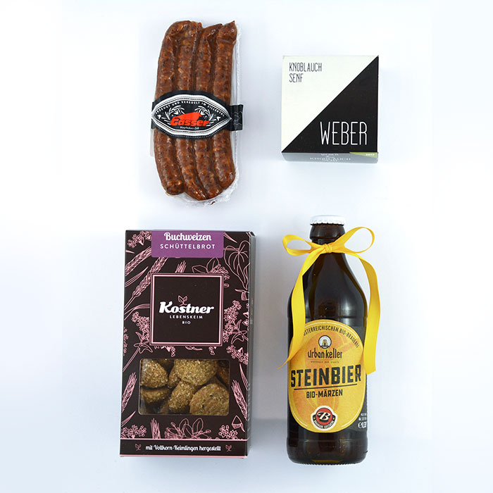 Jausenzeit - Geschenkkarton (Firmengeschenke, Geschenke für Mitarbeiter, Geschenke für Geschäftspartner, Kundengeschenke)