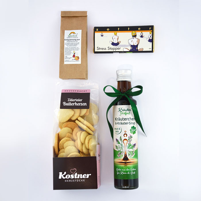 Stress Stopper - Geschenkkarton (Firmengeschenke, Geschenke für Mitarbeiter, Geschenke für Geschäftspartner, Kundengeschenke)
